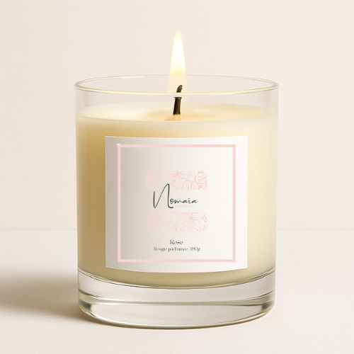 Bougie parfumée 180g - Rose